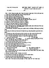 Đề thi học kỳ II môn Lịch sử Lớp 12 - Năm học 2016-2017 - Trường THPT Trần Quang Khải